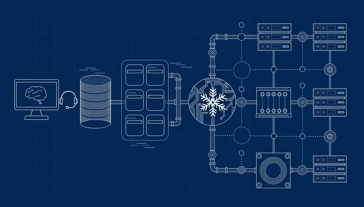 Cybersecurity illustration of threat actors exploiting Microsoft Teams for Snow malware, highlighting data protection challenges.