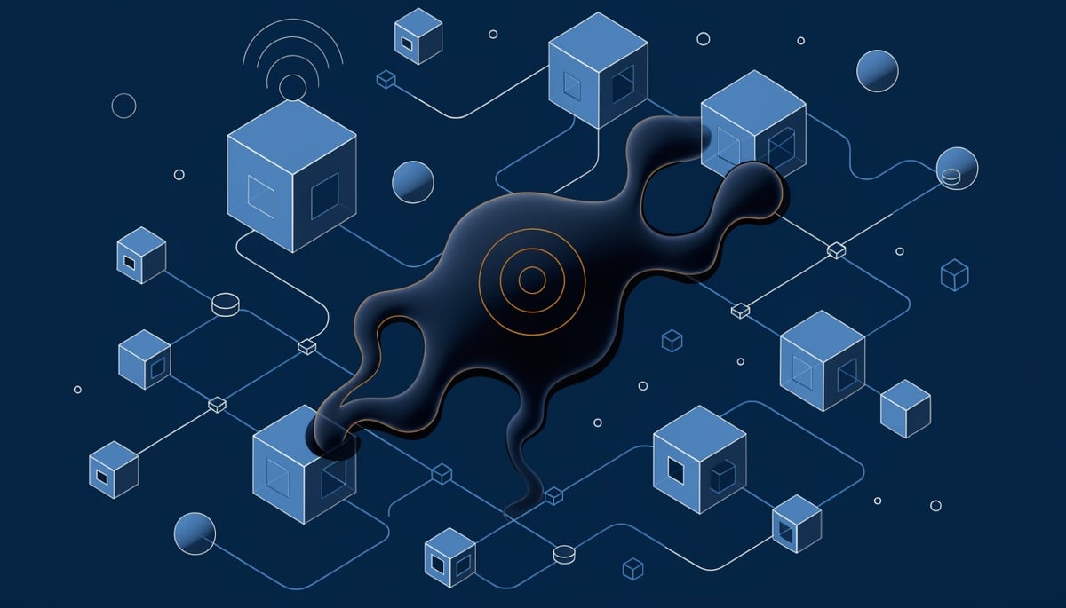 Conceptual image illustrating cybersecurity threats, focusing on ShinyHunters and digital security against government vendors.