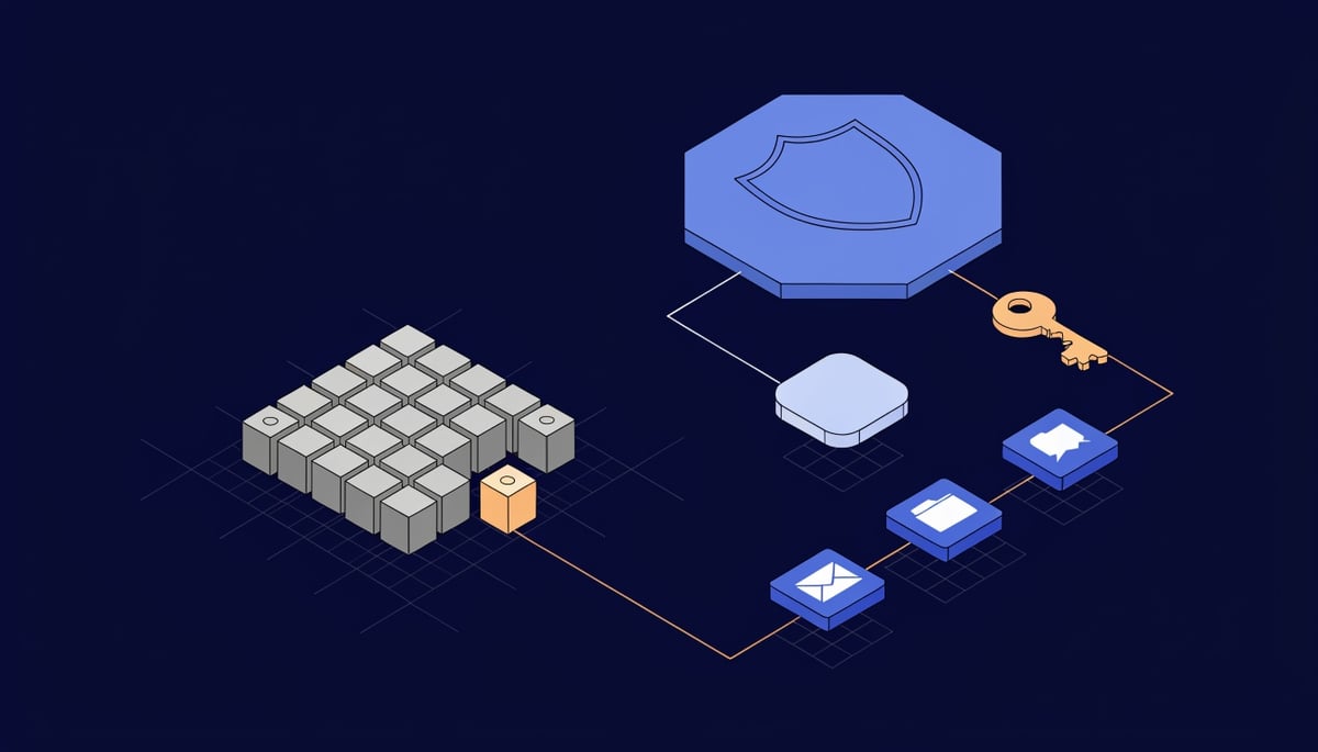 Isometric diagram of device code phishing: rented VPS steals a Microsoft 365 OAuth token from a real sign-in