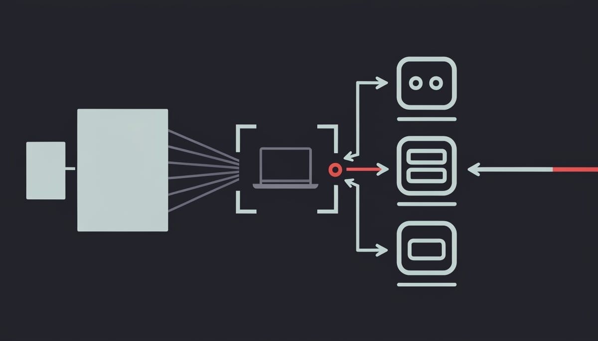 Flat network diagram of AMOS stealer attack chain from malicious Google Doc sidebar to macOS credential exfiltration