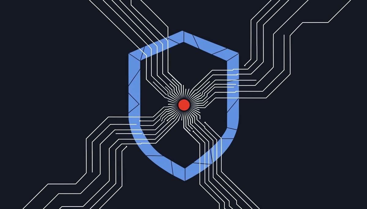 Conceptual image of cybersecurity threats, highlighting North Korean hackers using coding tasks to breach digital security.