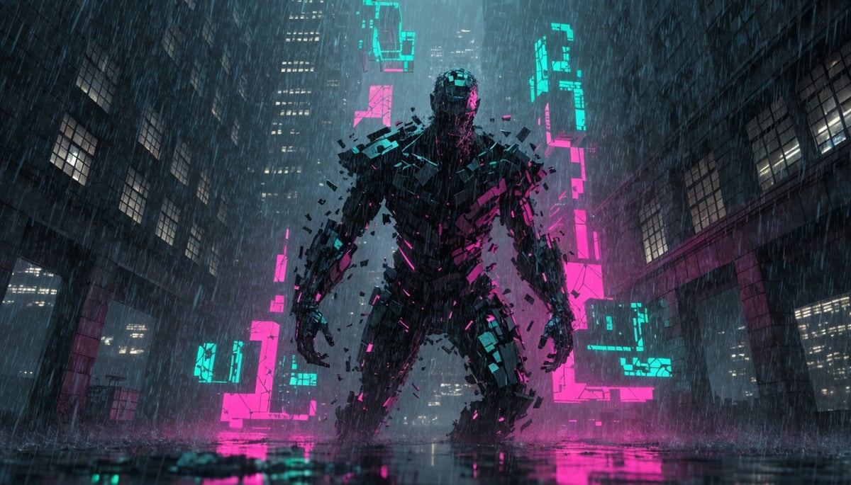 Conceptual cybersecurity image illustrating threat vectors from Formbook malware using obfuscated JavaScript and MSBuild.
