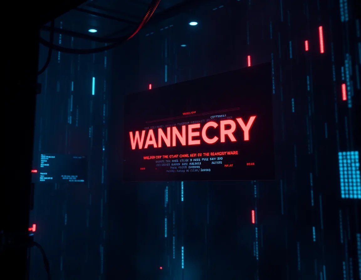 Illustration of WannaCry ransomware