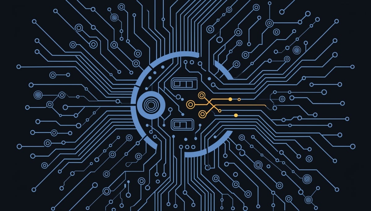 Conceptual image illustrating cybersecurity threats from DesckVB RAT targeting professional services through .NET loader chains.
