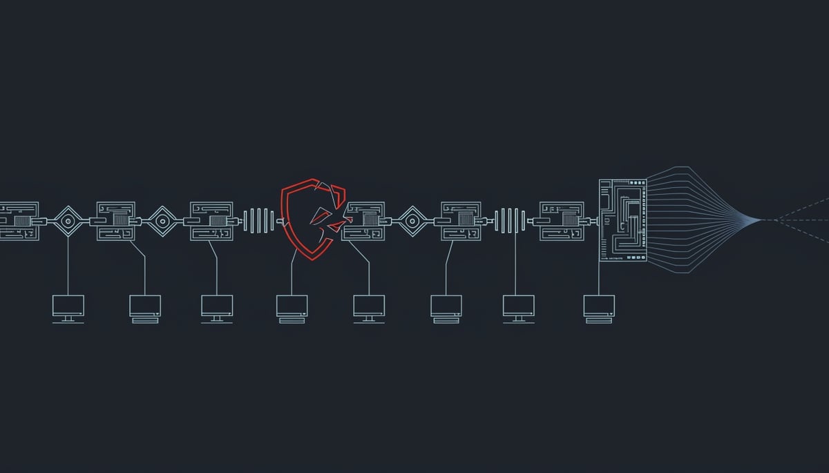 Flat schematic of Windows boot sequence with security shield deleted at startup, BTR.sys driver abuse attack