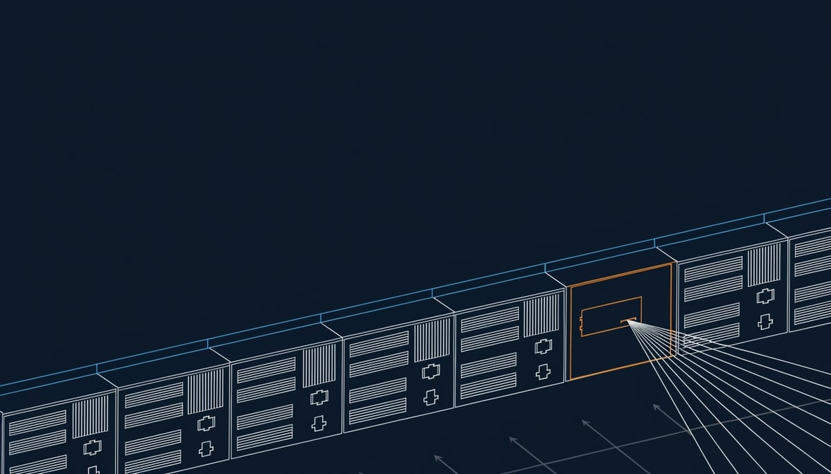 Isometric blueprint of SSH brute force waves hitting exposed port 22 servers, mdrfckr campaign persistence
