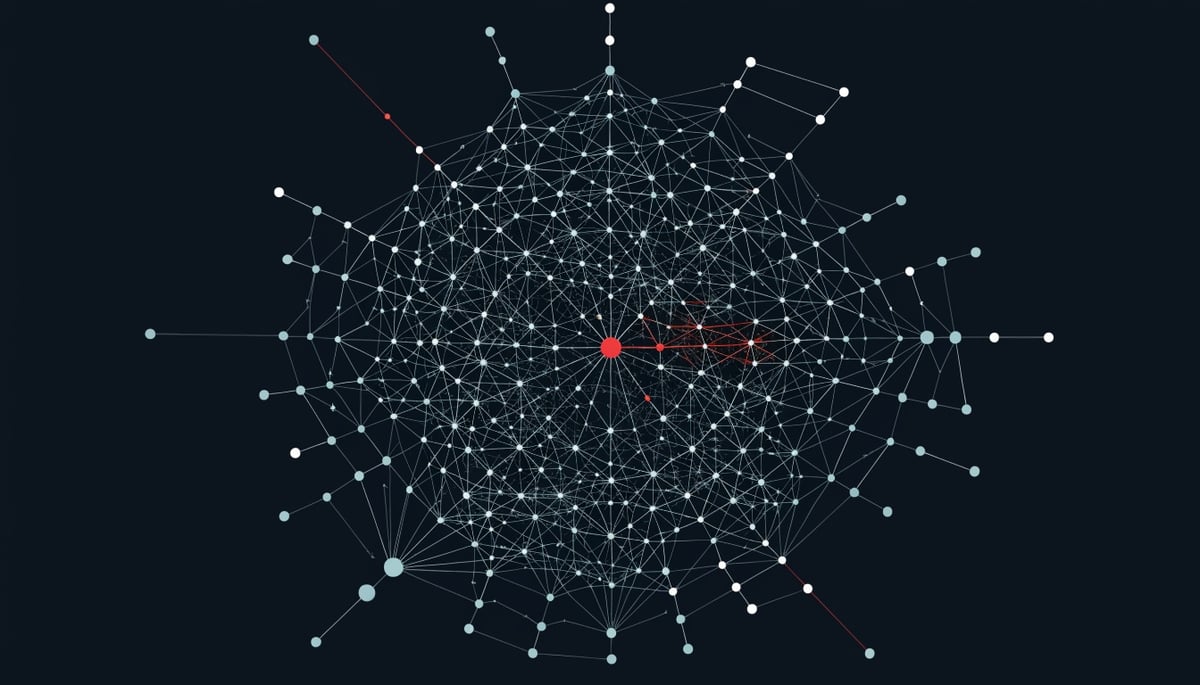 Conceptual image illustrating AI red teaming in cybersecurity, highlighting threat vectors and data protection strategies.
