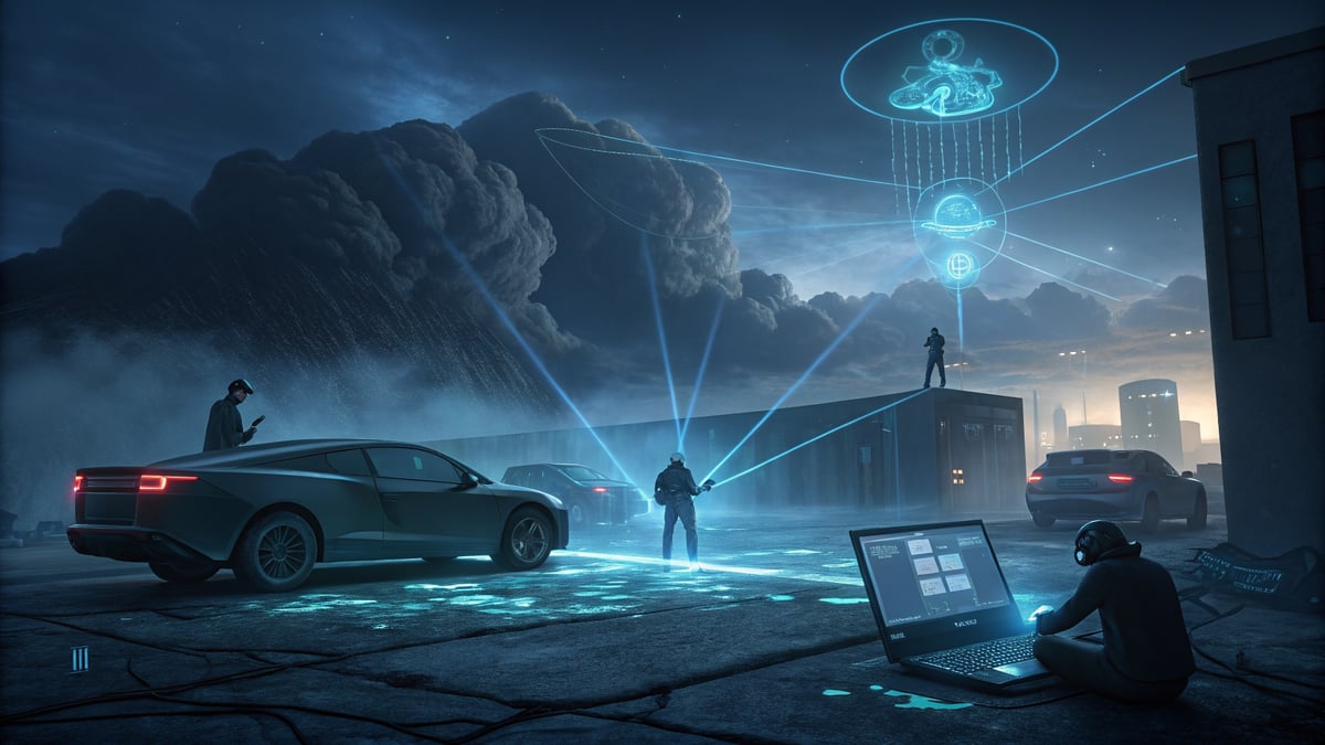 Conceptual image illustrating cybersecurity measures for data protection post-Handala cyberattack in healthcare.