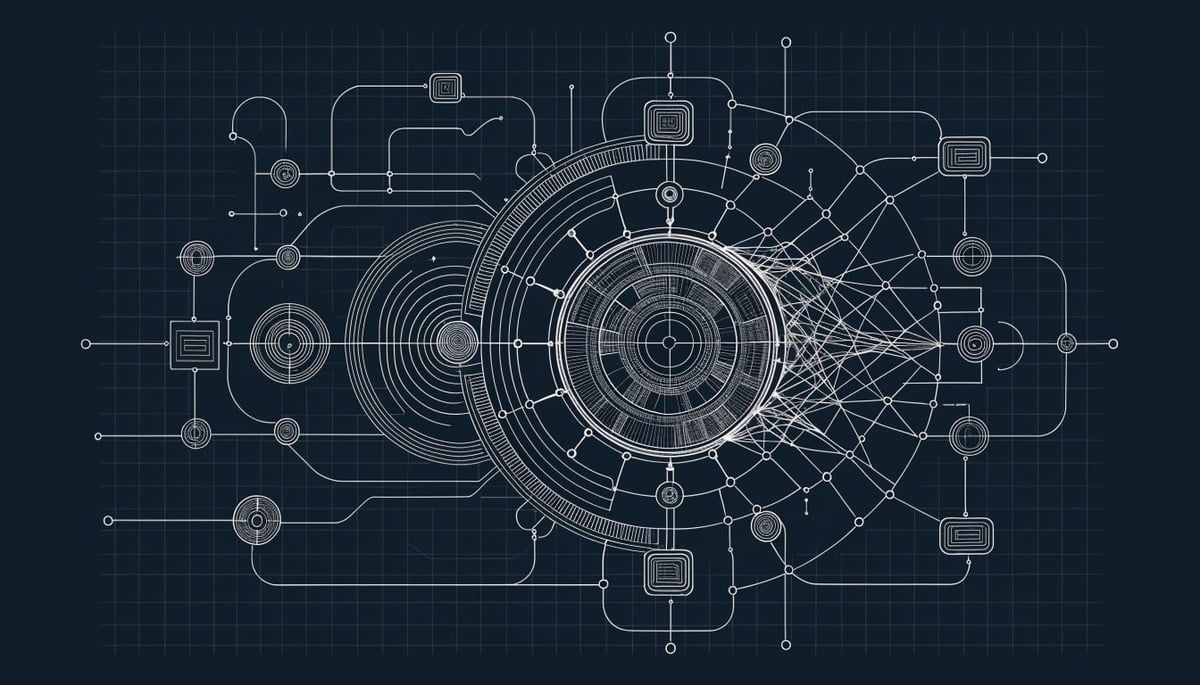 Conceptual image illustrating VEIL#DROP malware chain using Blogger to distribute PureLogs Stealer, highlighting cybersecurity threats and data protection.