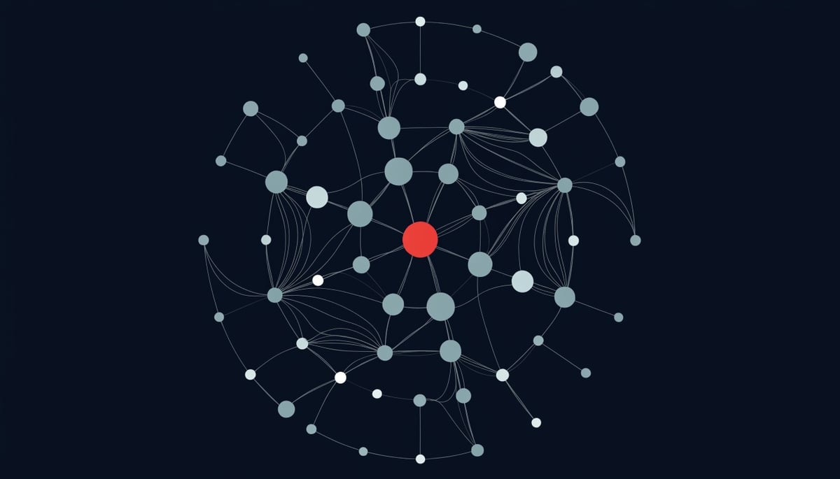 Conceptual image illustrating AI's impact on cybersecurity gaps and evolving threat vectors in digital security.