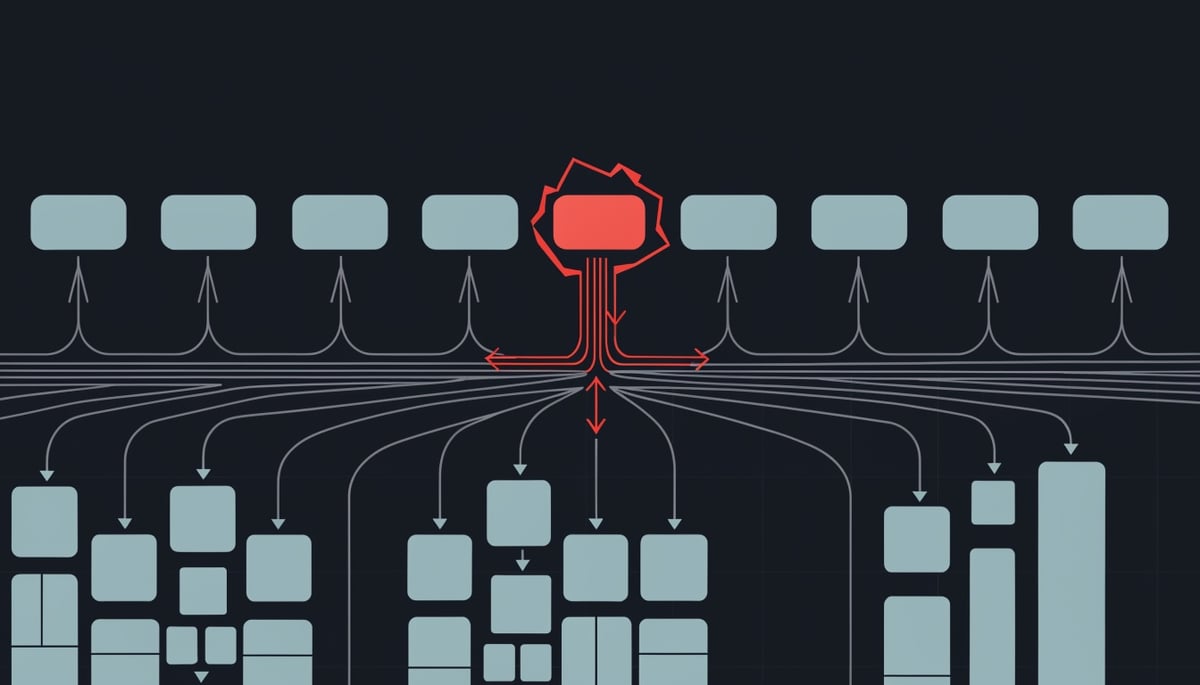 Flat network diagram of SAP Commerce Cloud CVE-2026-58231 exploitation spreading from storefront node to back-end systems