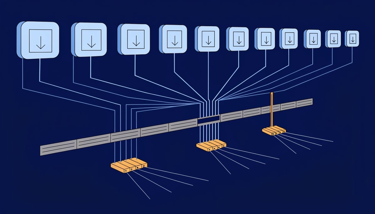 Isometric diagram of fake Adobe and Zoom update prompts installing ScreenConnect agents beaconing to three attacker relay clusters