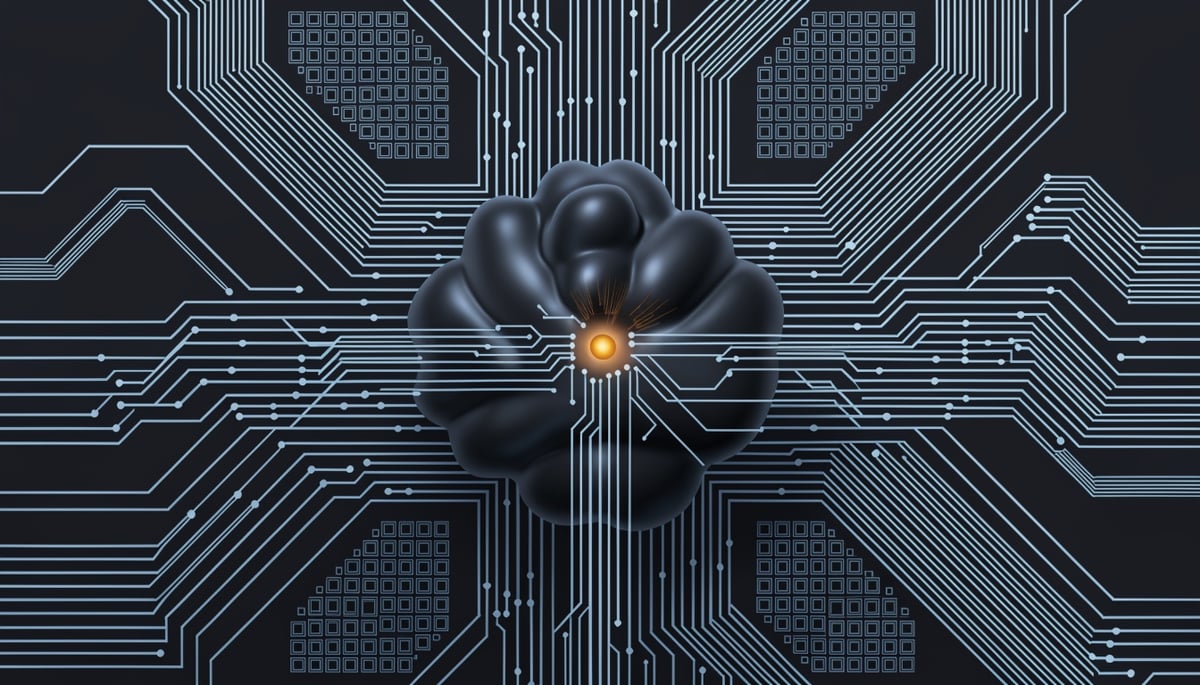 Conceptual image of cybersecurity measures protecting chemical plants and finance from threat vectors and data breaches.