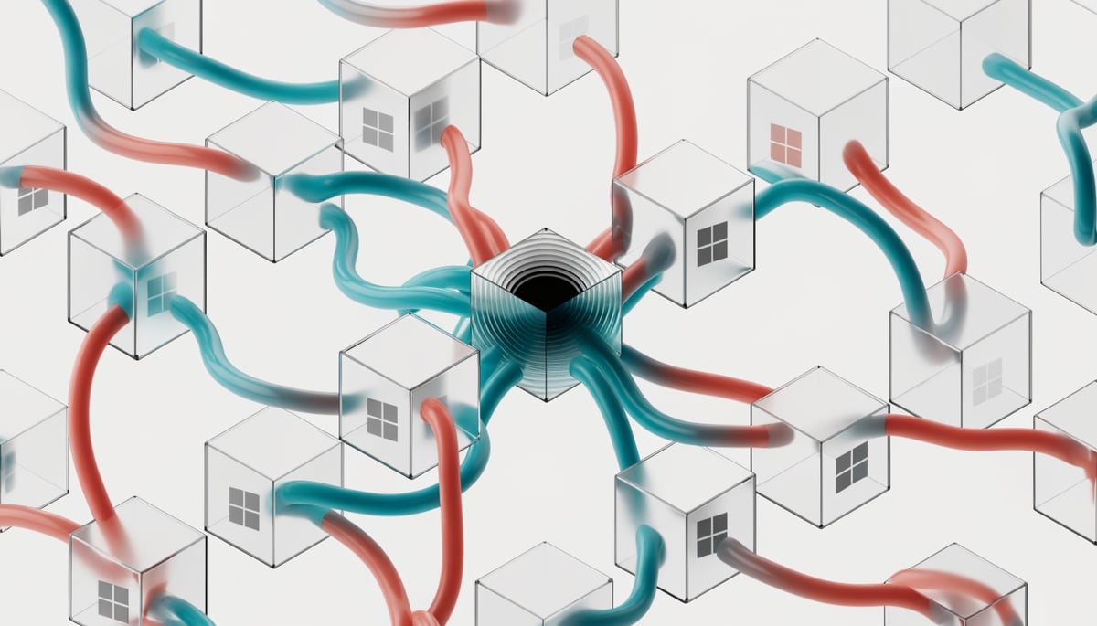 Conceptual image illustrating cybersecurity threats from n8n automation misuse, highlighting data protection and threat vectors.