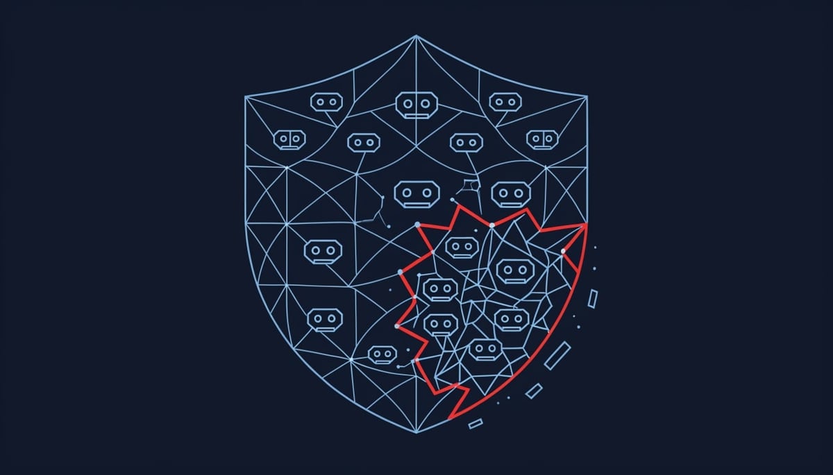 Conceptual image illustrating cybersecurity risks in fake Facebook verification phishing attacks.