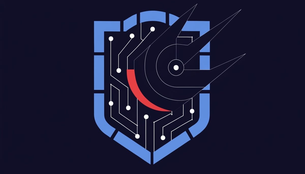 Conceptual image depicting SQL injection attack enabling persistence in tech sector, emphasizing cybersecurity and data protection.