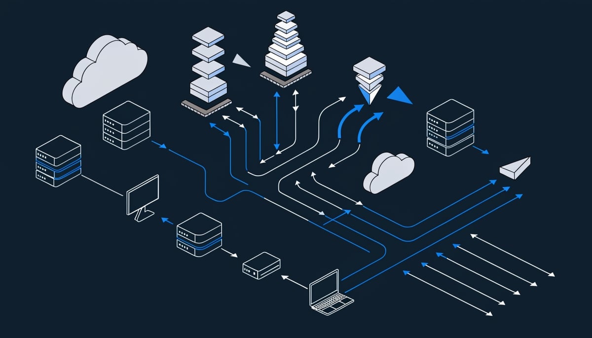 Cybersecurity image illustrating threat vectors and data protection in developer tools during TeamPCP's supply chain campaign.