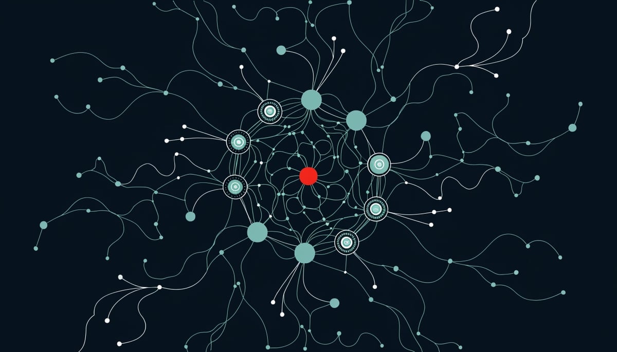 Conceptual image illustrating cybersecurity threats from compromised Arch Linux repositories impacting data protection.