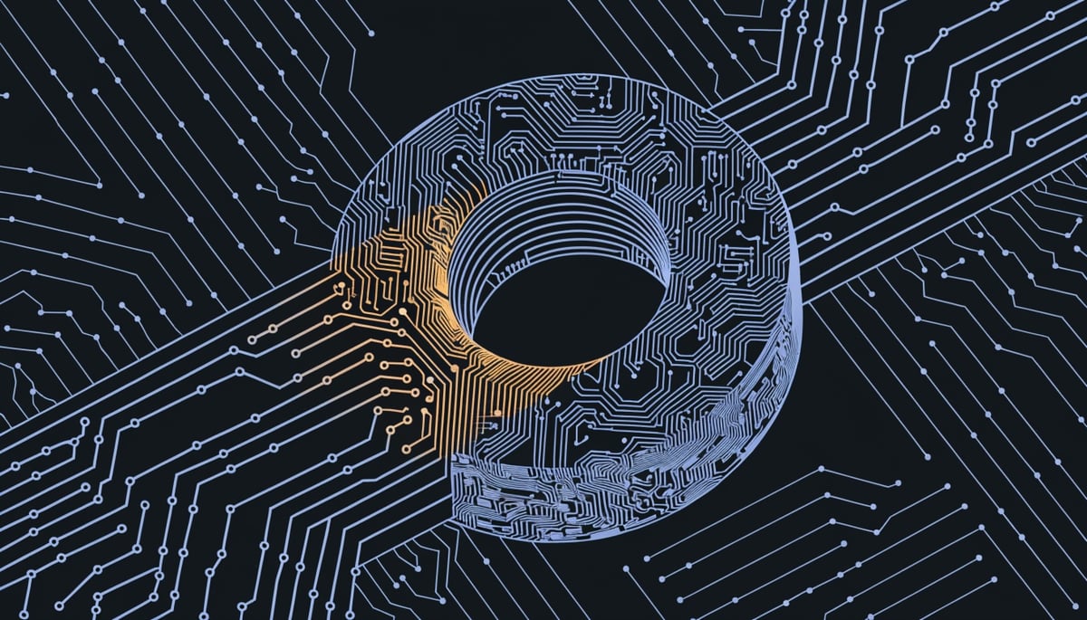 Conceptual image of cybersecurity threats, depicting a China-themed loader chain targeting the energy sector for data protection.
