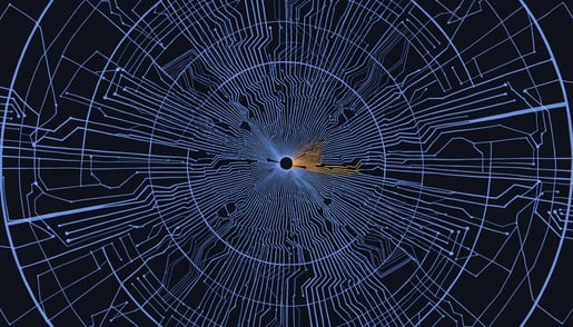Conceptual image illustrating cybersecurity threats from Chinese botnets executing SSH brute force attacks on honeypots.