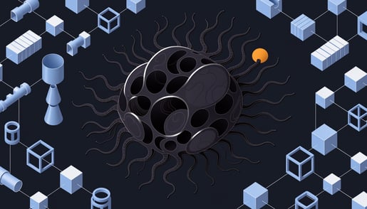 Conceptual image illustrating cybersecurity threats from hijacked npm packages impacting data protection and digital security.