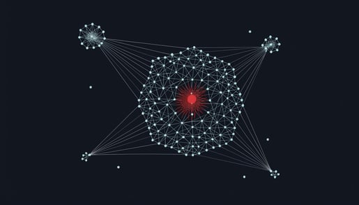Conceptual image showcasing cybersecurity threats to VPNs, emphasizing data protection and digital security challenges.