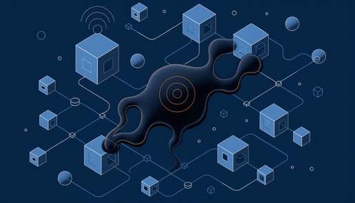 Conceptual image illustrating cybersecurity threats, focusing on ShinyHunters and digital security against government vendors.