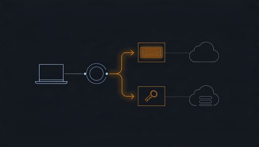 Schematic of forged DNS redirect serving fake browser update that deploys ChocoShell token-stealing malware