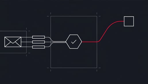 Blueprint diagram of Teams-themed phishing: identical links route through real Microsoft login to attacker redirect