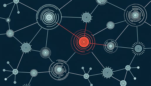 Conceptual image illustrating cybersecurity threats and data protection vulnerabilities in email and networking systems.