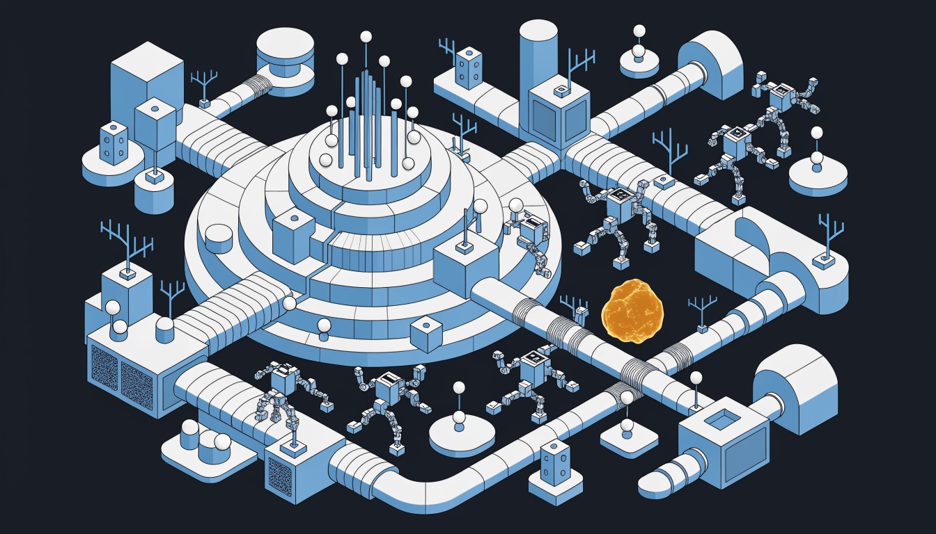 Conceptual image of cybersecurity threats, highlighting account takeover and data protection in government messaging services.