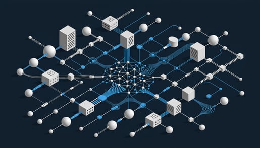 Conceptual image illustrating cybersecurity threats from AI attacks on professional firms, highlighting data protection and security.